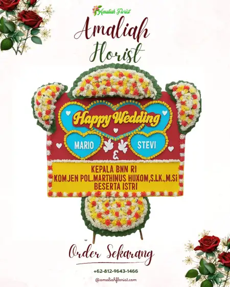 Papan Bunga Pernikahan Sandai